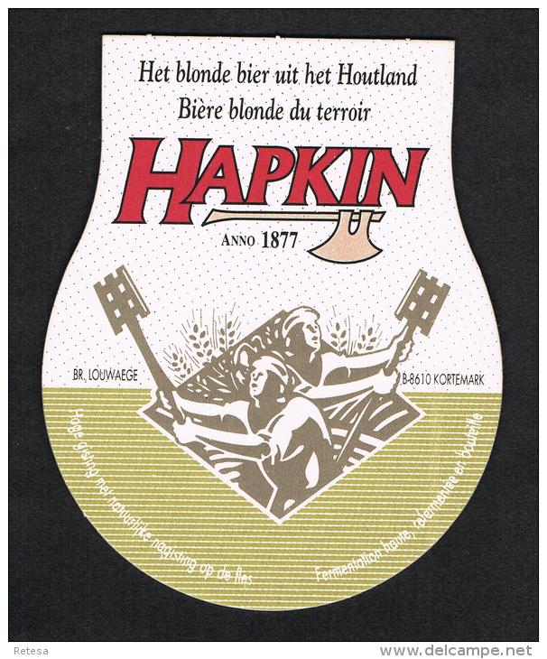 BELGIE  HAPKIN HET BLONDE BIER UIT HET HOUTLAND - Sous-bocks