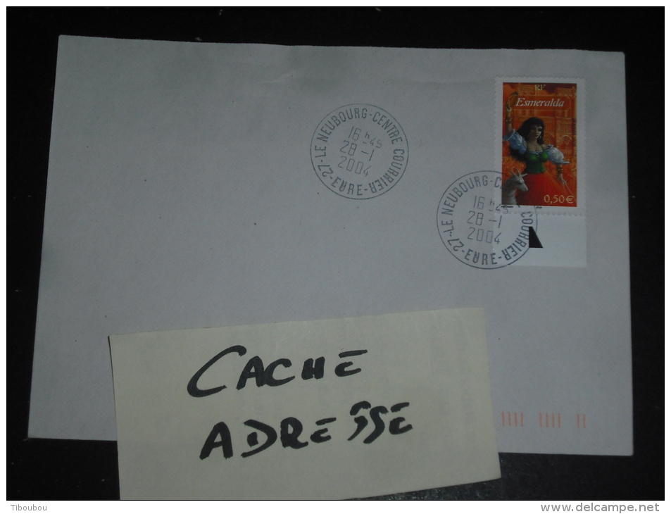 LE NEUBOURG CENTRE COURRIER - EURE - CACHET ROND MANUEL SUR YT 3589 - VICTOR HUGO ECRAIVAIN LITTERATURE CHEVRE ESMERALDA - Cachets Manuels