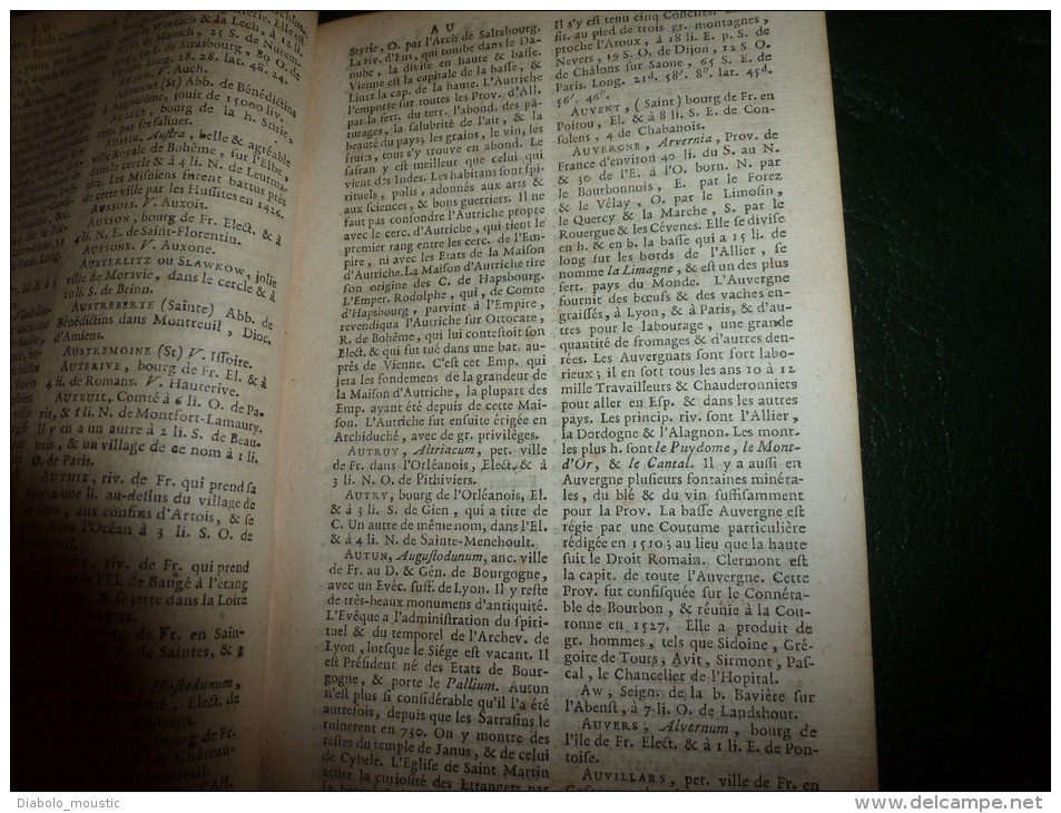 rare original 1772 DICTONNAIRE GEOGRAPHIQUE portatif ou description des ROYAUMES,PROVINCES,VILLES ,PATRIARCHATS,EVECHES.