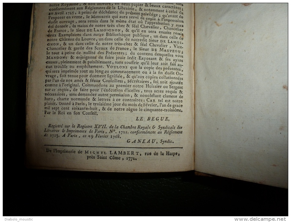 rare original 1772 DICTONNAIRE GEOGRAPHIQUE portatif ou description des ROYAUMES,PROVINCES,VILLES ,PATRIARCHATS,EVECHES.
