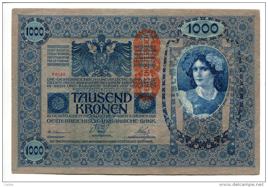 Autriche Hongrie Roumanie 1.000 Kronen 1902 AUNC / UNC # 3 - Austria