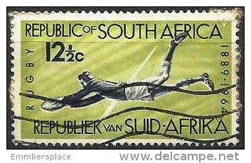 SOUTH AFRICA -  1964 RUGBY BOARD ANNIVERSARY 12-1/2c USED  SG 253  Sc 302 - Used Stamps