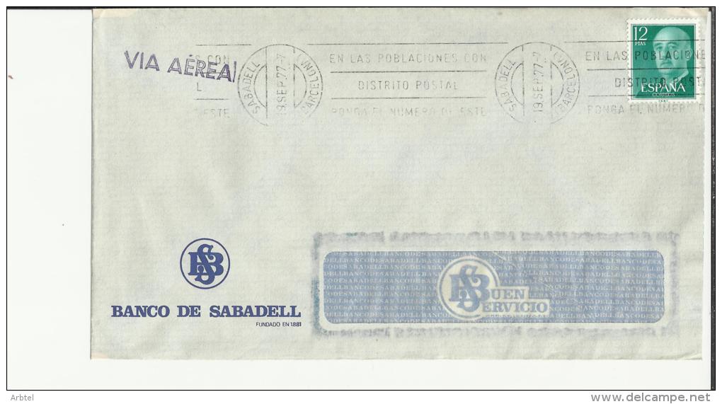 SABADELL BARCELONA CC SELLO BASICA FRANCO 12 PTS - Cartas & Documentos