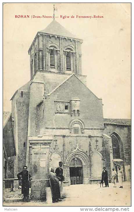 Deux-sèvres - Ref A 538 -  Rohan -église De Frontenay-rohan  - Carte Bon état - - Rohan