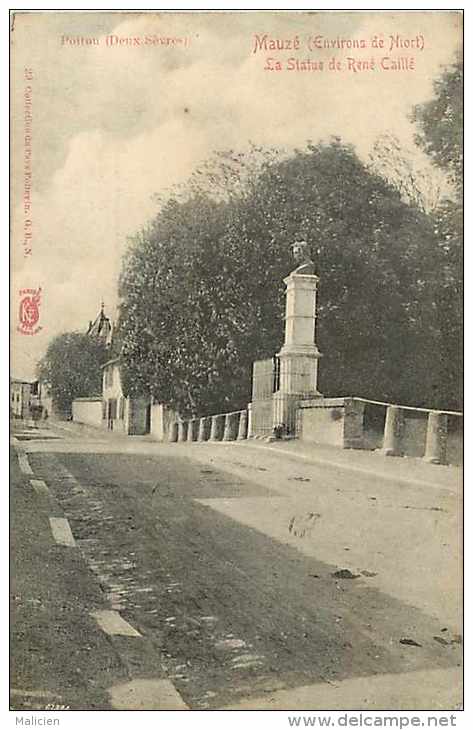 Deux-sèvres - Ref A 533 -poitou- Mauzé(environs De Niort) - La Statue De René Caillé -  Carte Bon état - - Mauze Sur Le Mignon