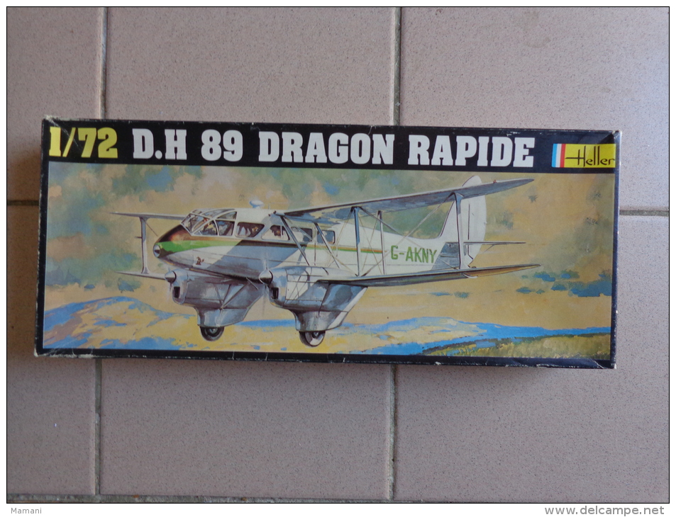 Maquette Avion Militaire--en Plastique-1/72 DH 89 DRAGON RAPIDE-.ref Heller 345- - Avions