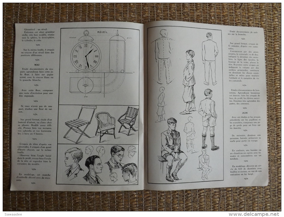 CAHIER - SCOLAIRE - LE DESSIN A L´ECOLE - N° 11 COMPLEMENTAIRE - JEAN VERDIER - ED. MAGNARD - VIERGE - 1962 - 6-12 Years Old