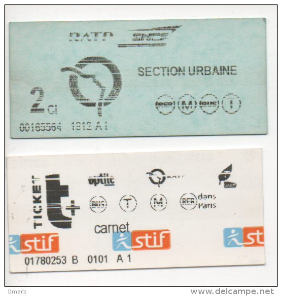 Alt315 Biglietto Metropolitana Parigi | Billet Metro Paris Anni ´90 E 2000, RATP - Europe