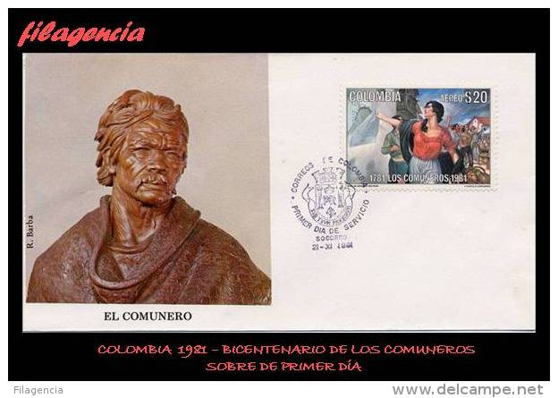 AMERICA. COLOMBIA SPD-FDC. 1981 BICENTENARIO DE LA INSURRECCIÓN DE LOS COMUNEROS - Colombia