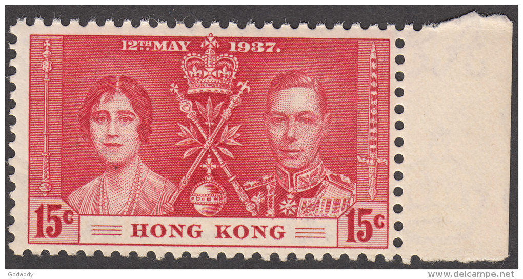 Hongkong 1937 Coronation  15c   SG138  MNH - Unused Stamps