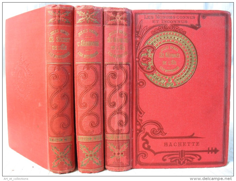 L’Ile Mystérieuse / Jules VERNE / 3 Tomes  Hachette De 1919 & 1922 - Hachette