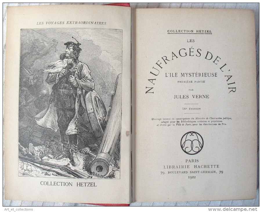 L’Ile Mystérieuse / Jules VERNE / 3 Tomes  Hachette De 1919 & 1922 - Hachette