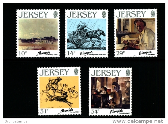 JERSEY - 1986  E. BLAMPIED  PAINTINGS  SET  MINT NH - Jersey