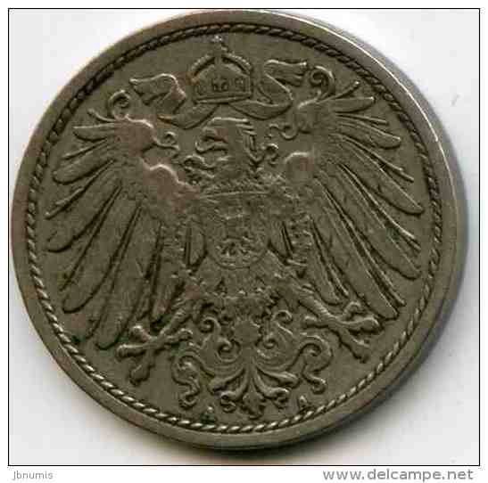 Allemagne Germany 10 Pfennig 1911 A J 13 KM 12 - 10 Pfennig