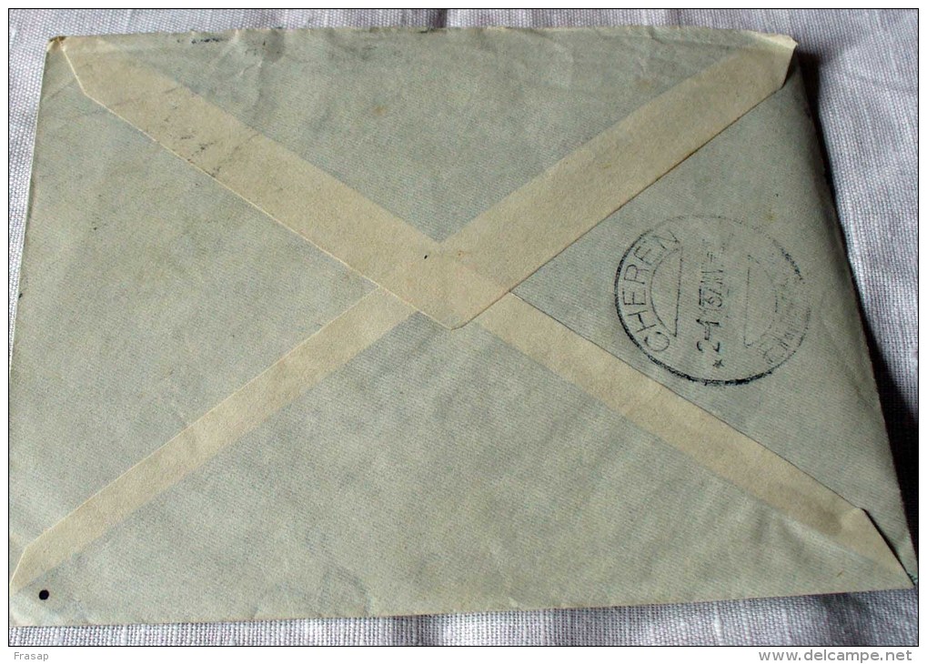 ITALY-ETHIOPIE 1938-AIR MAIL -COVER + LETTER -TIMBRE COLONIALE CHEREN ERITREA? - Eritrea