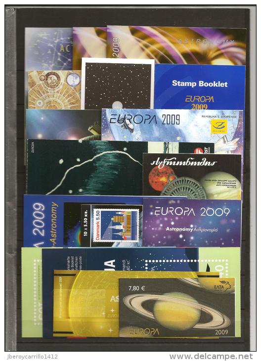 2009 - EUROPE 2009 - ANNUAL THEME “ASTRONOMY" - JOINT EMITTED BOOKLETS EUROPE 2009 - TOTAL BOOKLETS 22 - Colecciones