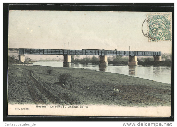 CPA Bezons, Le Pont Du Chemin De Fer - Bezons