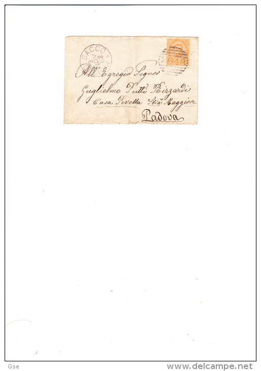 ITALIA 1882 - Sassone 39 - Letterina Da  Piove Di Sacco A Padova - Storia Postale