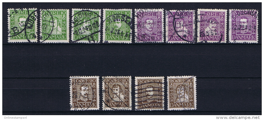 Denmark, 1924, Mi 131-142 Used - Oblitérés