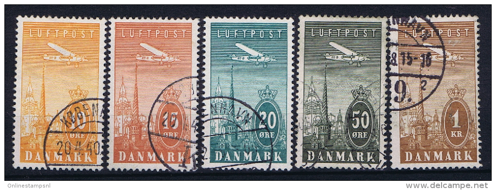 Denmark, 1934 , Mi 217 - 221  Used - Usati