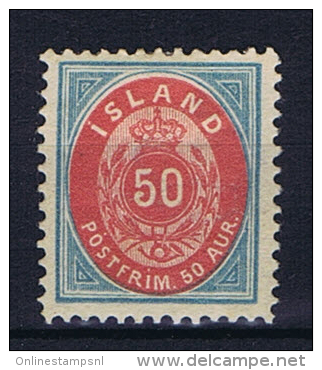 Iceland: 1892  Mi 16 B   MH/* - Neufs