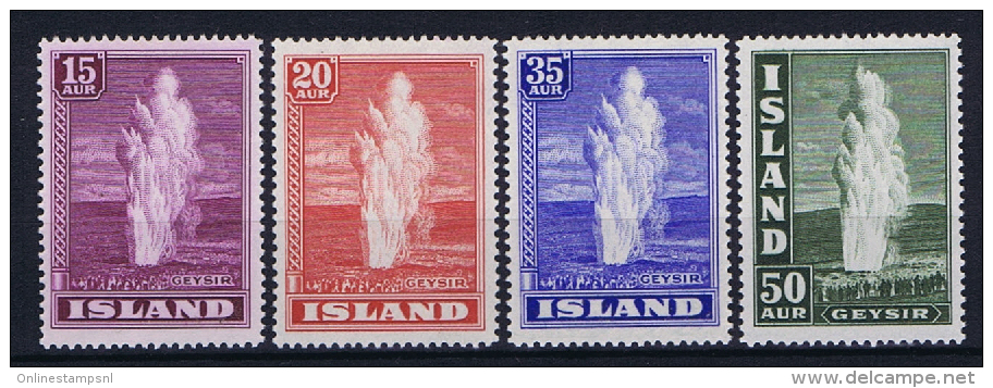 Iceland: 1938  Mi 193-196  MH/* - Nuovi