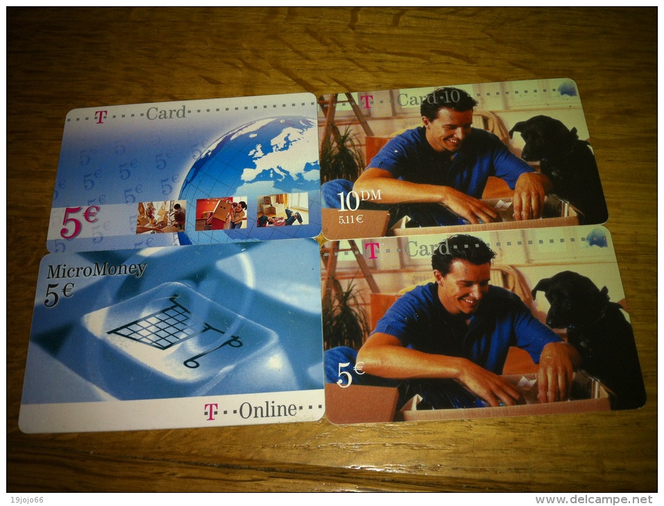 4 Old Prepaid T-Cards Germany : T-Online Micro Money And Prepaid Cards 5+ 10 € -   Fine Used - - [3] T-Pay  Micro-Money