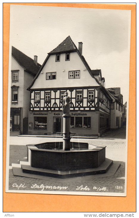 Konditorei Cafe Salzmann Lohr A. Main Old Real Photo Postcard - Lohr