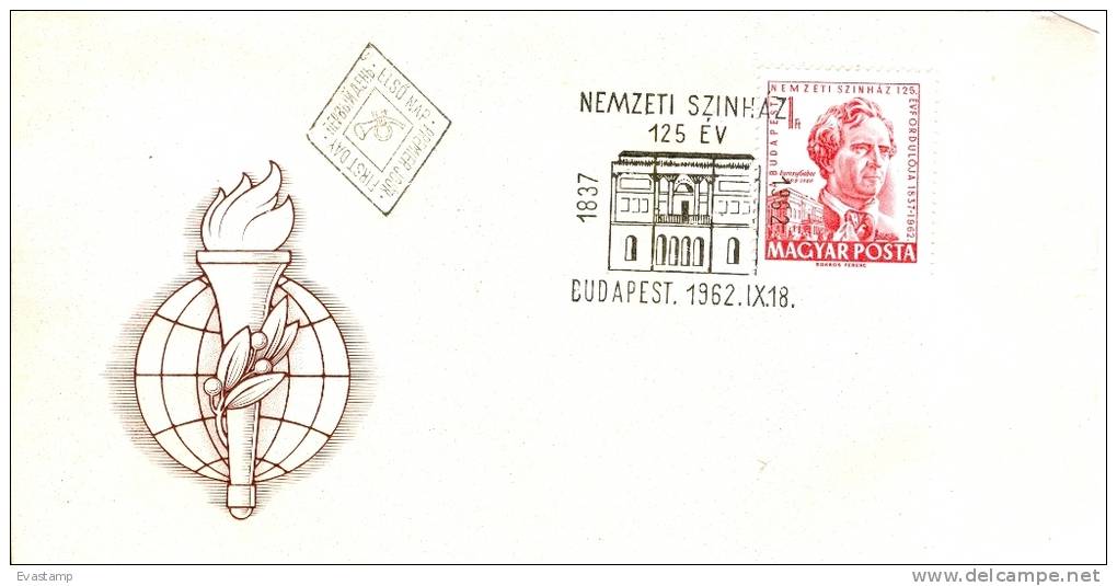 HUNGARY - 1962. FDC.- 125th Anniv.of National Theater - FDC