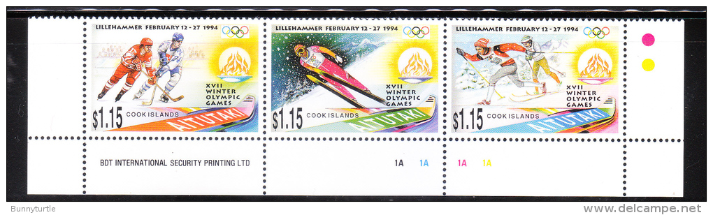 Aitutaki 1994 Winter Olympics Lillehammer Strip MNH - Aitutaki