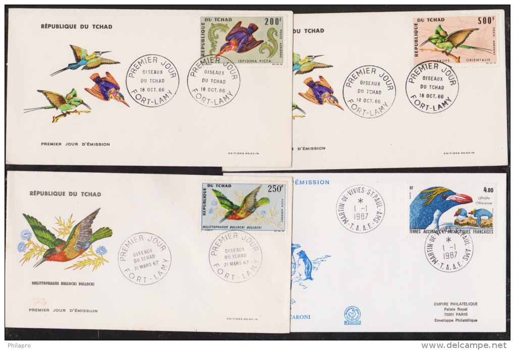 TAAF+TCHAD    FDC  OISEAUX  Réf 4368 - Autres & Non Classés