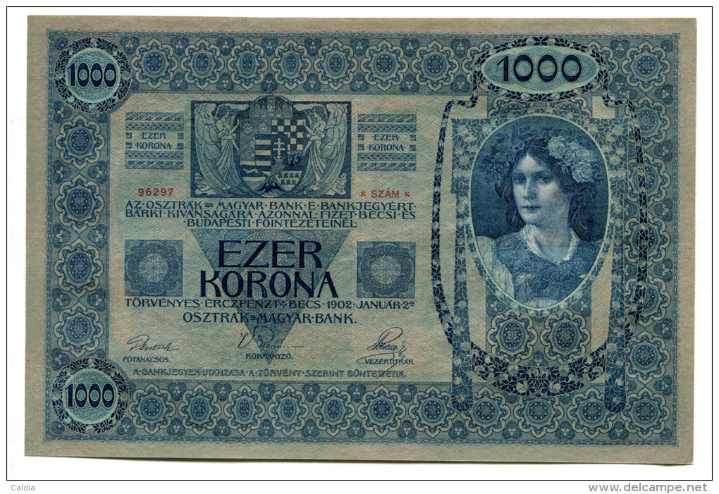 Autriche Hongrie Austria Hungary Österreich 1000 Kronen 1902 AUNC / UNC # 2 - Autriche