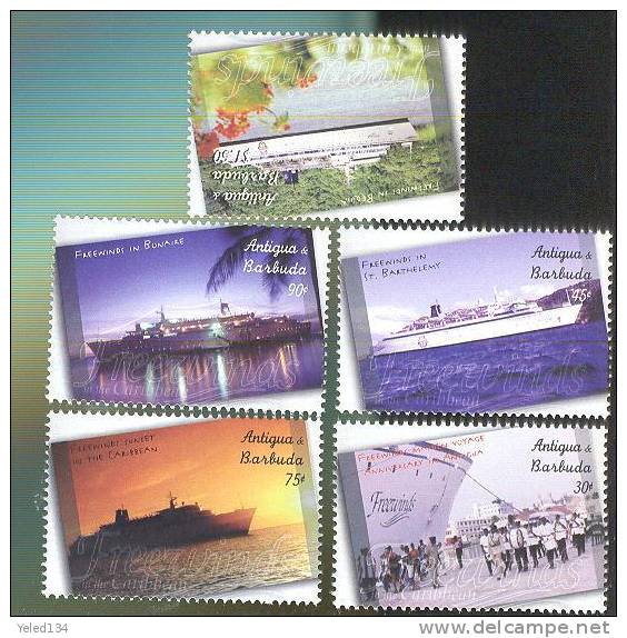 ANTIGUA  & BARBUDA   2478-82  MINT NEVER HINGED SET OF STAMPS  OF SHIPS - Boten