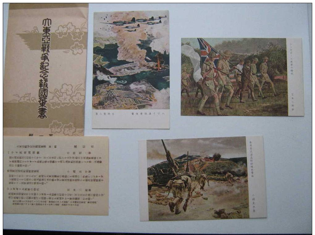 JAPAN, 3 Postcards War With Printed Stamp(Postal Stationery),ca. 1940 - Briefe U. Dokumente