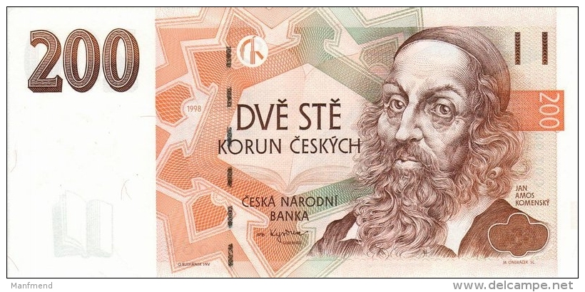 Czech Republic - 200 Korun - 1998 - P 19 - Unc - Tschechien