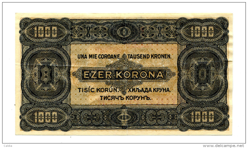 Hongrie Hungary Ungarn 1.000 Korona 1923 "" 8 Filler "" Overprint # 7 - Hungary