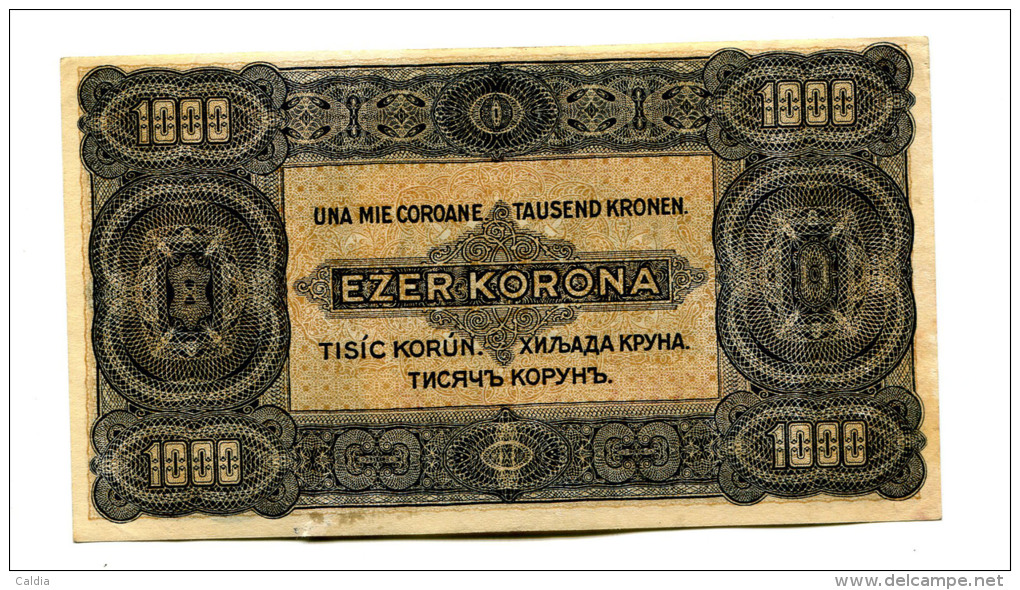 Hongrie Hungary Ungarn 1.000 Korona 1923 "" 8 Filler "" Overprint # 10 HIGH  GRADE - Ungarn