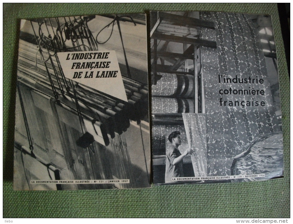 Lot 2 Revues Documentation Industries Laine Coton En France 1956 Photos Mode - Knutselen / Techniek