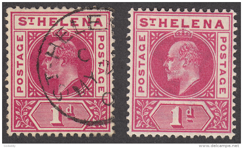 St Helena  1902   1d   SG54  MH And Used - St. Helena