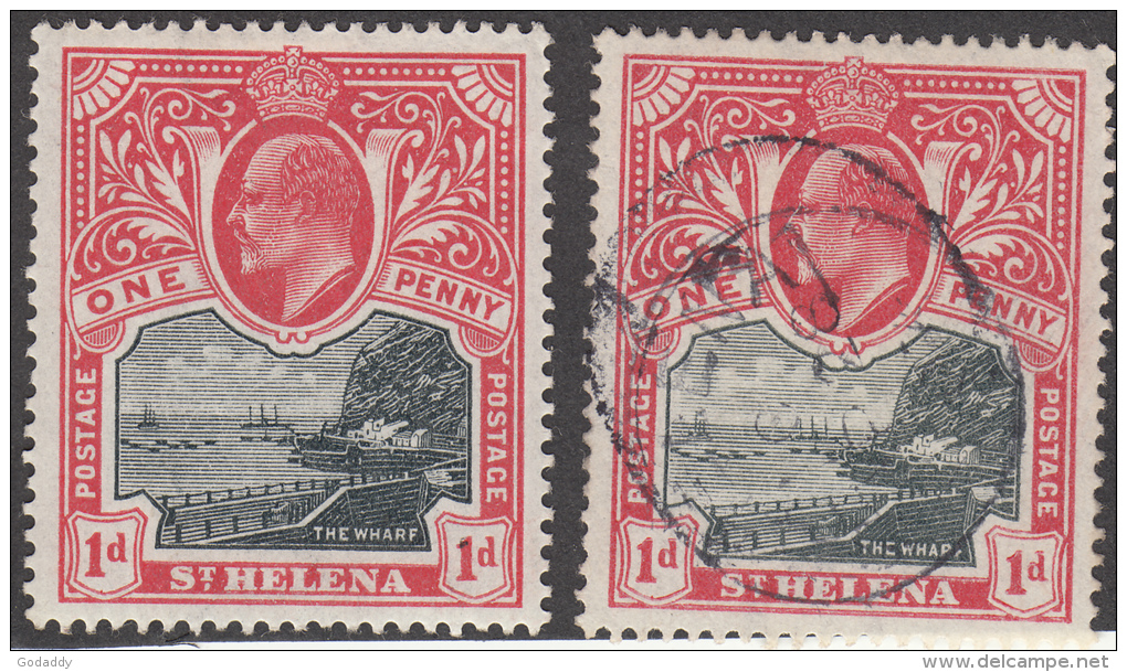 St Helena  1903   1d   SG55  Used  And  MH - St. Helena