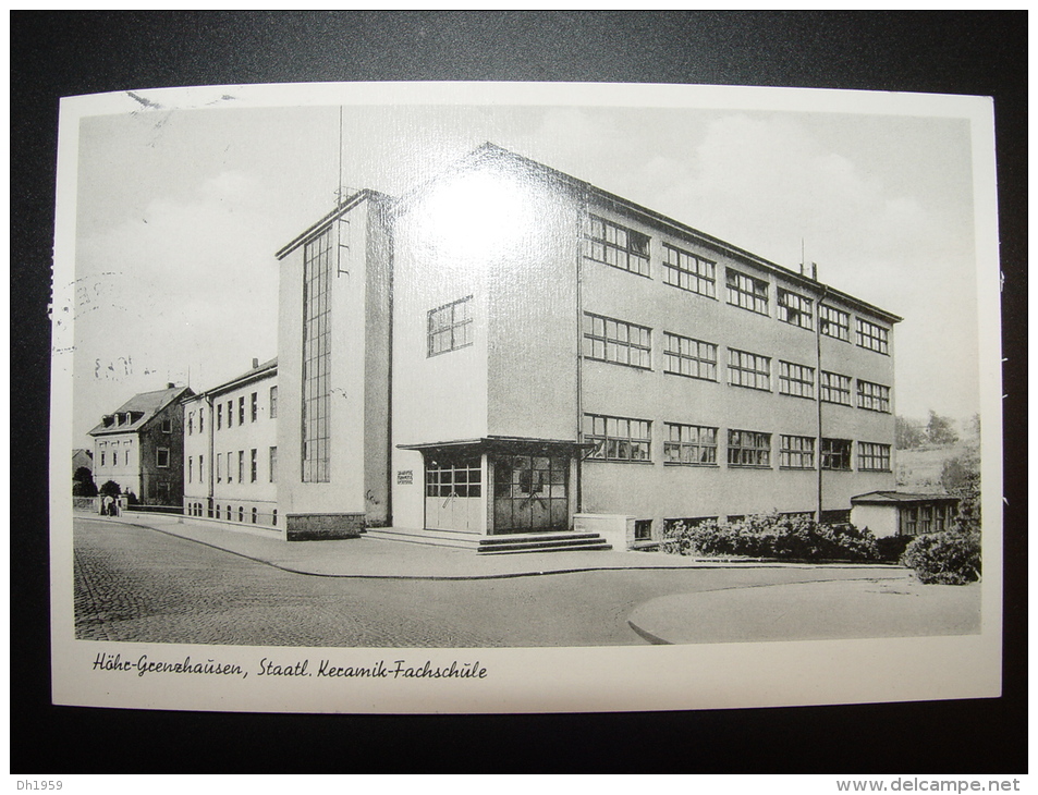 HÖHR GRENZHAUSEN STAATL. KERAMIK FACH SCHULE ECOLE SCHOOL Nach SINZHEIM BADEN Mit NOTOPFER - Höhr-Grenzhausen