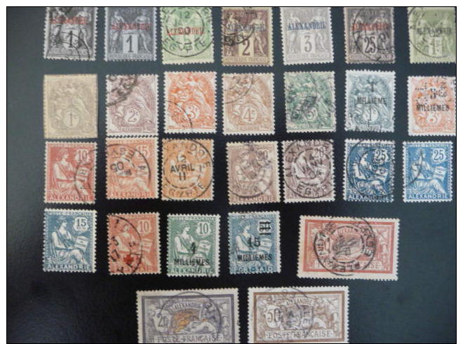 COLLECTION  DE   28 TIMBRES D 'EGYPTE  PROTECTORAT FRANÇAIS - Oblitérés