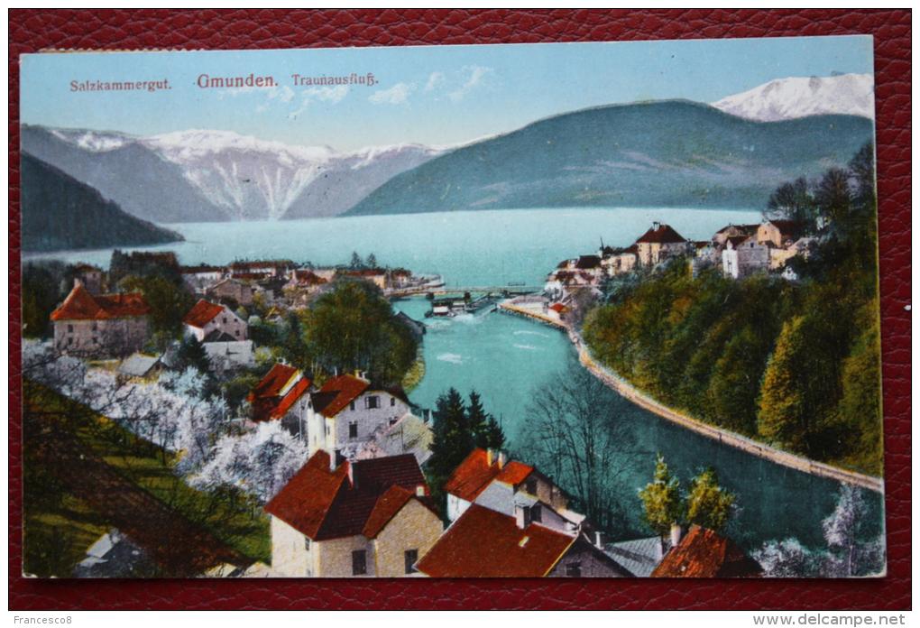 1922 SALZKAMMERGUT GMUNDEN TRAUNAUSFLUSS - Gmunden