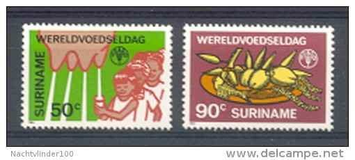 Mmv0425 WERELDVOEDSELDAG WORLD FOOD DAY MELK UIER KOE MILK COW SURINAME 1984 PF/MNH  VANAF1EURO - Contre La Faim