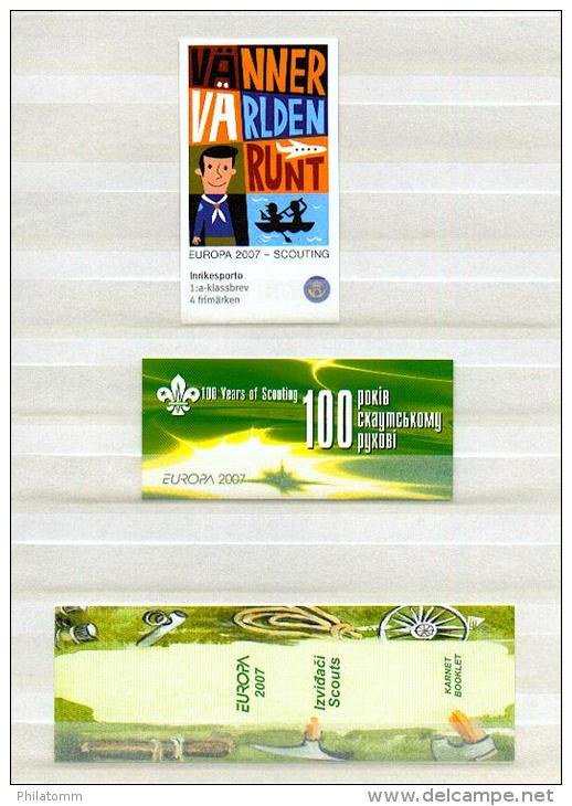 CEPT 2007 - 3 Verschiedene Markenheftchen ** / MNH (3 Different Booklets !) - 2007