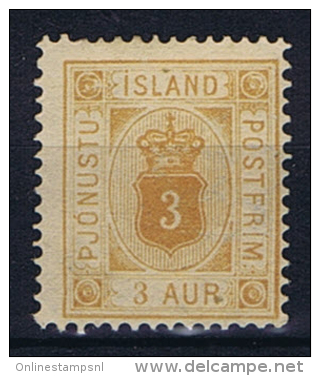 Iceland Dienstmarken  1876, 3 A MH/* - Officials