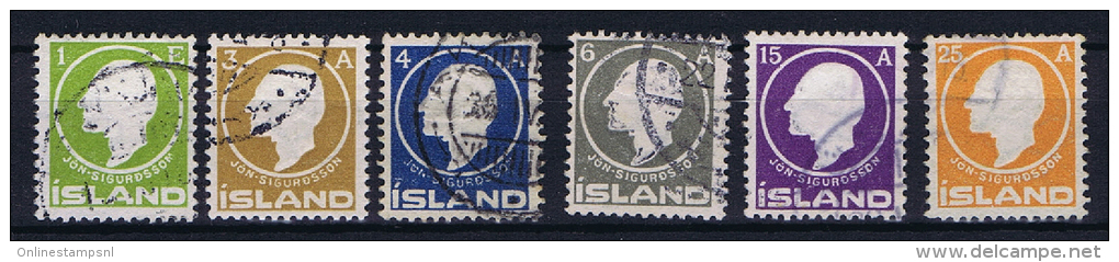 Iceland 1911 , Mi 63 - 68 Used - Gebruikt