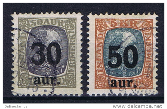 Iceland 1925 , Mi 112 - 113   Used - Usados