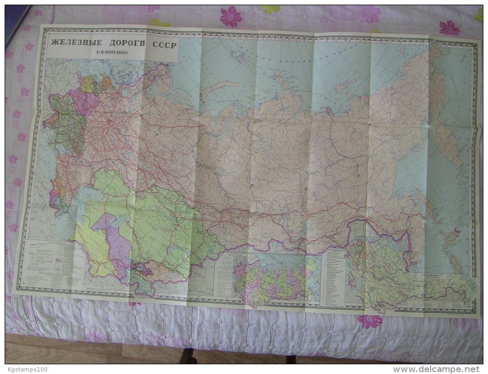 Map: Railways Of USSR. - Other & Unclassified