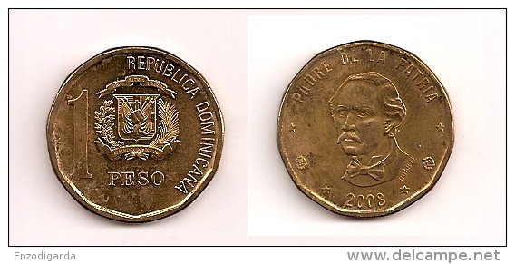 1 Peso – République Dominicaine – 2008 – Juan Pablo Duarte – Laiton – Etat TTB – KM 80.2 - Dominicaine